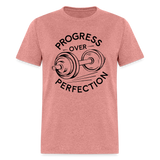 Weight Training Gym Bodybuilding Muscle Builder Unisex T-Shirt - heather mauve
