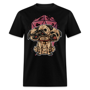 Cerberus Pug Design Fantasy Mythology Dog Lover Unisex T-Shirt - black