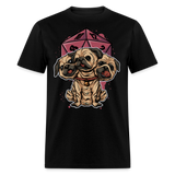 Cerberus Pug Design Fantasy Mythology Dog Lover Unisex T-Shirt - black
