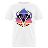Dragon Inside D20 Design Stained Glass RPG Fantasy Art Unisex T-Shirt - white