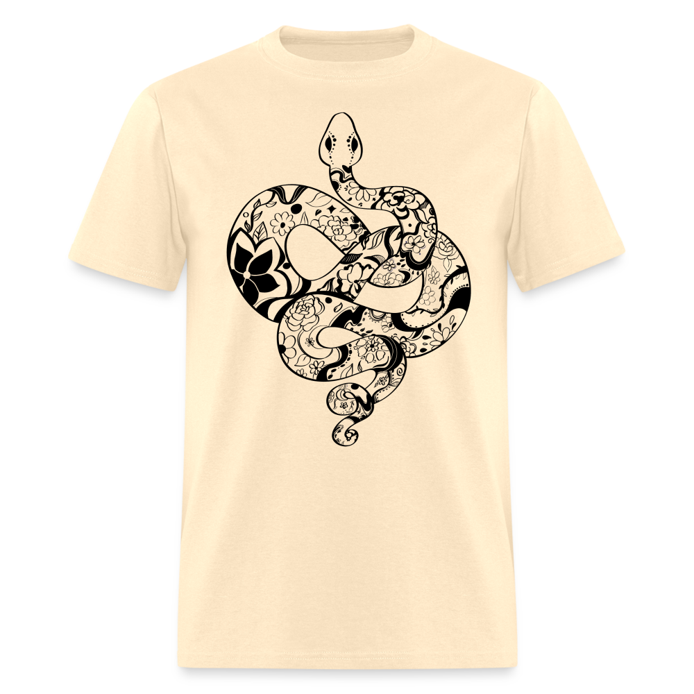 Zen Year of the Snake Tattoo Style Line Art T-Shirt