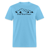 Men’s Hiking Outdoor Nature Classic T-ShirT - aquatic blue