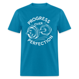 Weight Training Gym Bodybuilding Muscle Fitness Unisex T-Shirt - turquoise