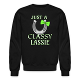 Irish Saint Patrick's Day Lucky Horse Shoe Drinking Unisex Crewneck Sweatshirt - black