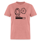 Barbell Press On Fitness Training Gym Workout Unisex T-Shirt - heather mauve