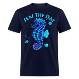 Cute Ocean Watercolor Seahorse  Unisex T-Shirt - navy