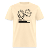Barbell Press On Fitness Training Gym Workout Unisex T-Shirt - natural