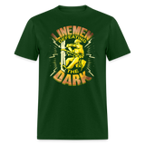 Electric Lineman Lineworker Journeyman Electrician Unisex T-Shirt - forest green