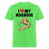 I Love My Hognose Snake Graphic for Reptile Fans Unisex T-Shirt - kiwi