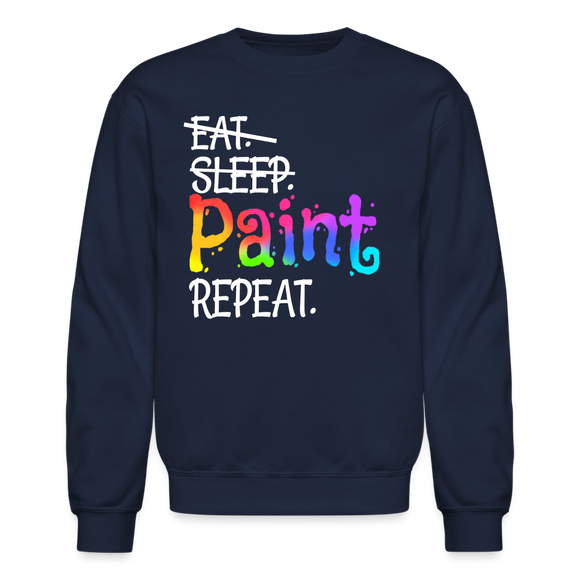 Painting Artist Teacher Colorful Crewneck Sweatshirt - navy