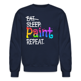 Painting Artist Teacher Colorful Crewneck Sweatshirt - navy