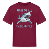 Funny Sarcastic Delight Kids' T-Shirt - burgundy