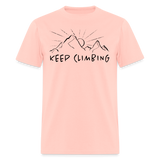 Hiker Mountain Climbing keep Climbing Men’s T-Shirt - blush pink 