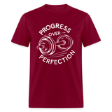 Weight Training Gym Bodybuilding Muscle Fitness Unisex T-Shirt - burgundy
