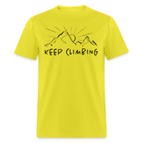 Hiker Mountain Climbing keep Climbing Men’s T-Shirt - yellow