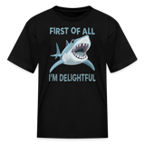 Funny Sarcastic Delight Kids' T-Shirt - black