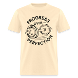 Weight Training Gym Bodybuilding Muscle Builder Unisex T-Shirt - natural