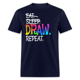 Artist’s Draw Sketch Designer Unisex T-Shirt - navy
