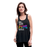Colorful Rainbow Painter Art Women’s Tank Top - black