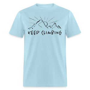 Hiker Mountain Climbing keep Climbing Men’s T-Shirt - powder blue