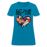 Funny Crazy Cat Lady Mom T-Shirt - turquoise