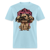 Cerberus Pug Design Fantasy Mythology Dog Lover Unisex T-Shirt - powder blue