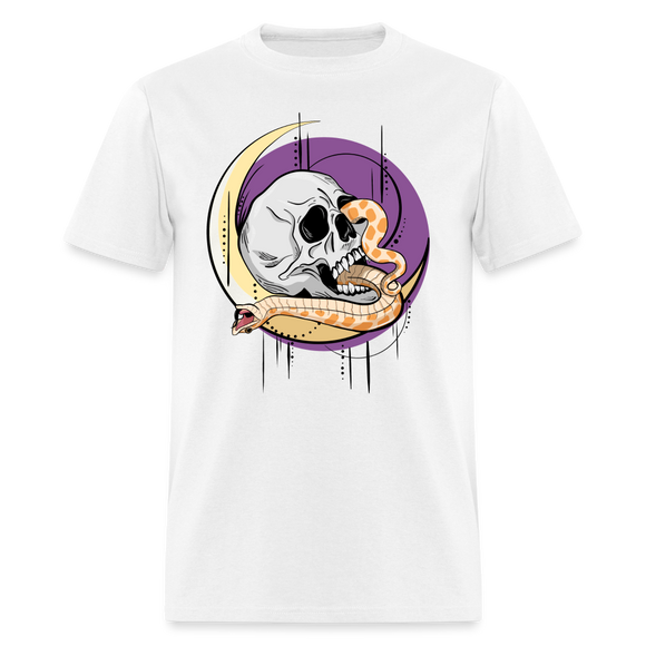 Hognose Snake Skull Dramatic Danger Noodle Unisex T-Shirt - white