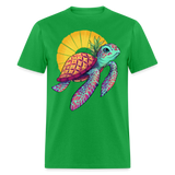 Tropical Pineapple Sea Turtle Unisex Classic T-Shirt - bright green