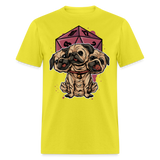Cerberus Pug Design Fantasy Mythology Dog Lover Unisex T-Shirt - yellow