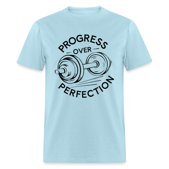 Weight Training Gym Bodybuilding Muscle Builder Unisex T-Shirt - powder blue