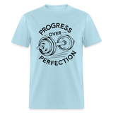 Weight Training Gym Bodybuilding Muscle Builder Unisex T-Shirt - powder blue