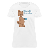 Funny Tired Bear Coffee Morning T-Shirt - white