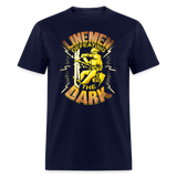 Electric Lineman Lineworker Journeyman Electrician Unisex T-Shirt - navy