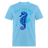 Cute Ocean Watercolor Seahorse  Unisex T-Shirt - aquatic blue