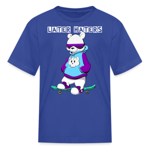 Chill Polar Bear Skater Kids' T-Shirt - royal blue