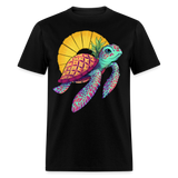 Tropical Pineapple Sea Turtle Unisex Classic T-Shirt - black