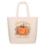 Sweet Pumpkin Patch Art Eco-Friendly Cotton Tote Treat Bag - natural
