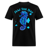 Cute Ocean Watercolor Seahorse  Unisex T-Shirt - black