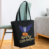 Cute Baby Bat Halloween Candy Cotton Tote - black
