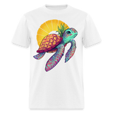 Tropical Pineapple Sea Turtle Unisex Classic T-Shirt - white