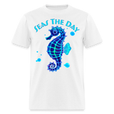 Cute Ocean Watercolor Seahorse  Unisex T-Shirt - white