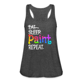 Colorful Rainbow Painter Art Women’s Tank Top - deep heather