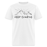 Hiker Mountain Climbing keep Climbing Men’s T-Shirt - white