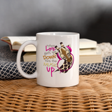 Music Lovers Giraffe Wearing Headphones Mug - white