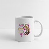 Music Lovers Giraffe Wearing Headphones Mug - white