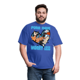 Purr More Worry Less Cat T-Shirt - royal blue