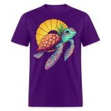 Tropical Pineapple Sea Turtle Unisex Classic T-Shirt - purple