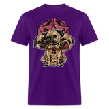 Cerberus Pug Design Fantasy Mythology Dog Lover Unisex T-Shirt - purple