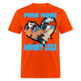 Purr More Worry Less Cat T-Shirt - orange