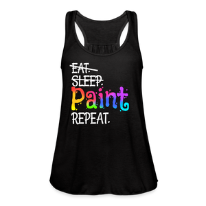 Colorful Rainbow Painter Art Women’s Tank Top - black